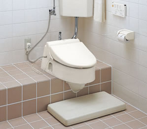 簡易洋式トイレスワレット取付後ロータンクタイプ介護トイレリフォームトイレ富山